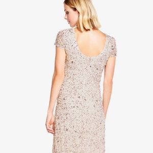 Adrianna Papel size 14 blush floor length gown